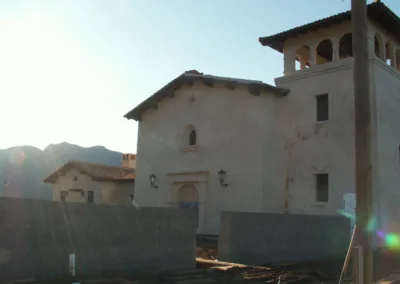 The building is under construction.